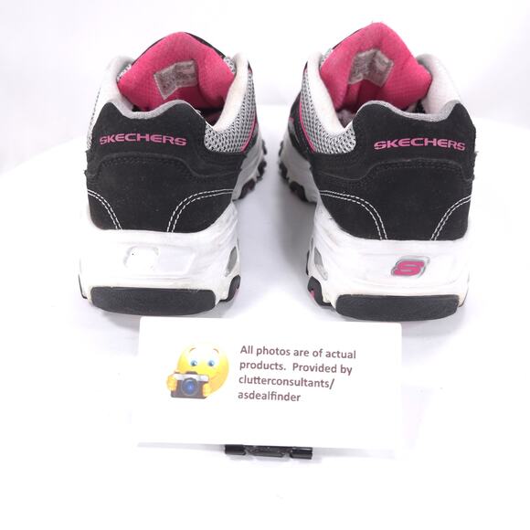 Skechers DLites Athletic Running Lace Up Shoe Womens Size 6.5 11617 Black White - Picture 3 of 9